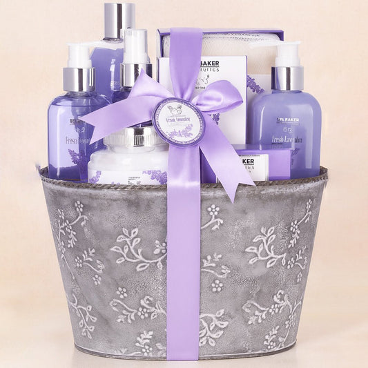 🩷 9 - teiliges Beautyset Geschenkset im Vintage Pflanzenkübel - Barbarella’s - Sinneszeit