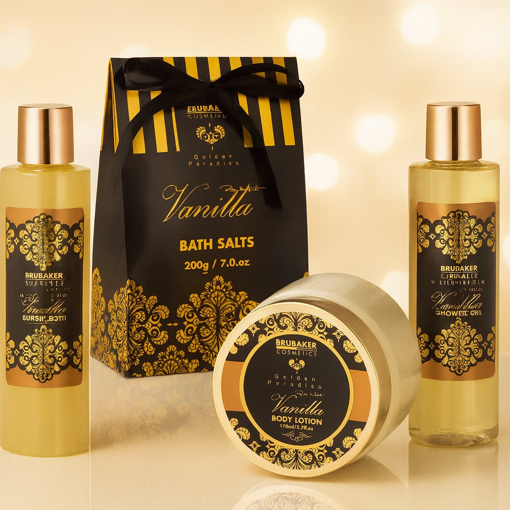 ✨ 14 - tlg. Wellness - Geschenkset „ Vanilla Golden Paradise ✨ - Barbarella’s - Sinneszeit