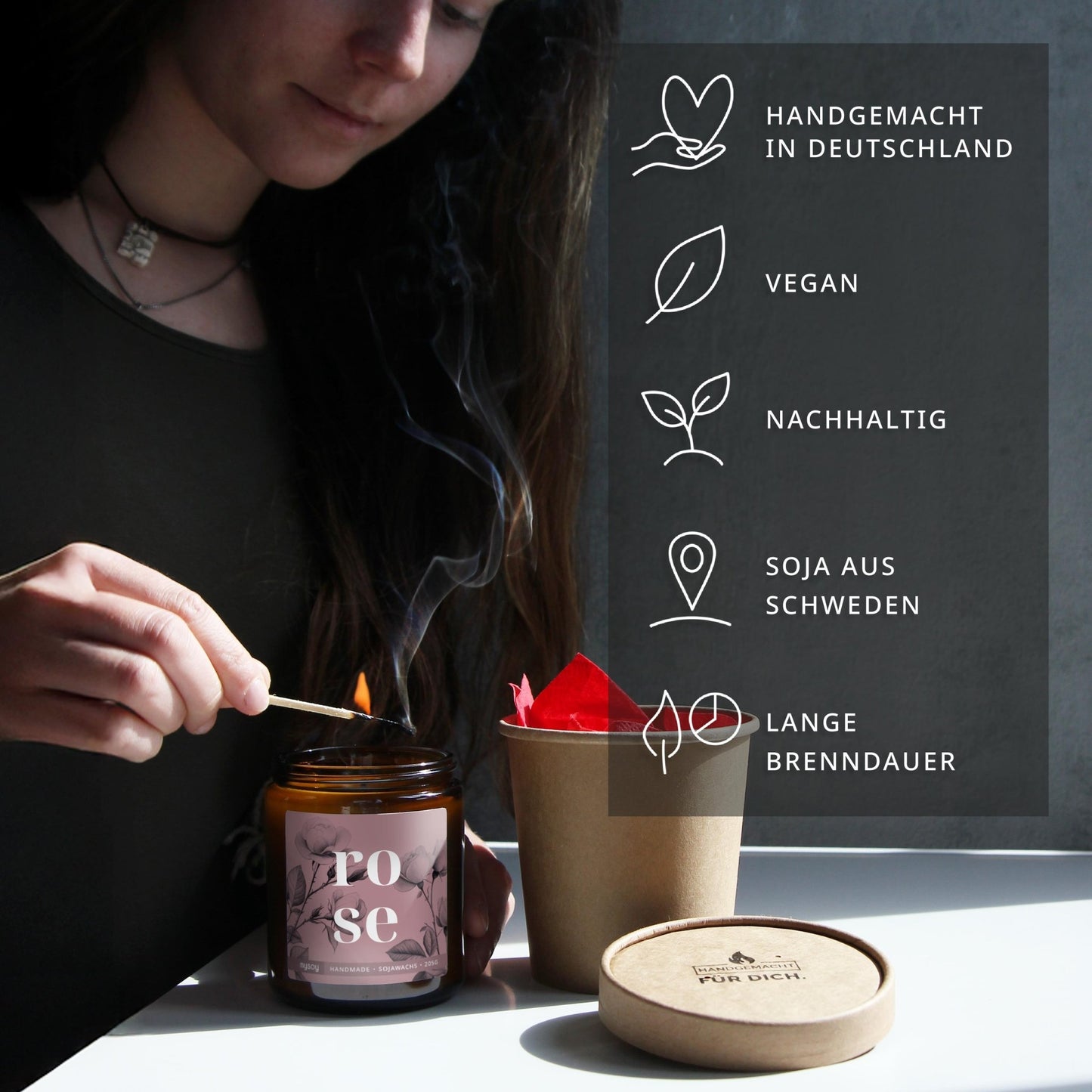 blooom Duftkerze im Glas – Rosé🌸 - Barbarella’s - Sinneszeit