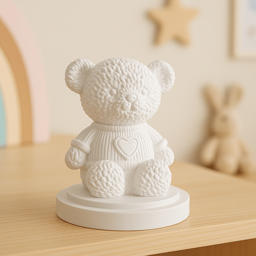 🌸 Duftbär aus Gips – handgemacht & liebevoll veredelt - Barbarella’s - Sinneszeit