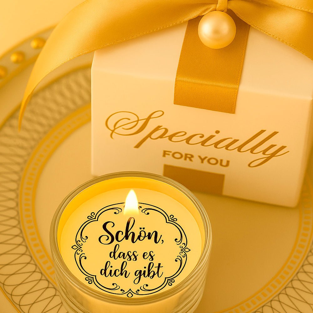 ✨ Glückslicht – Teelicht mit liebevoller Botschaft - Barbarella’s - Sinneszeit