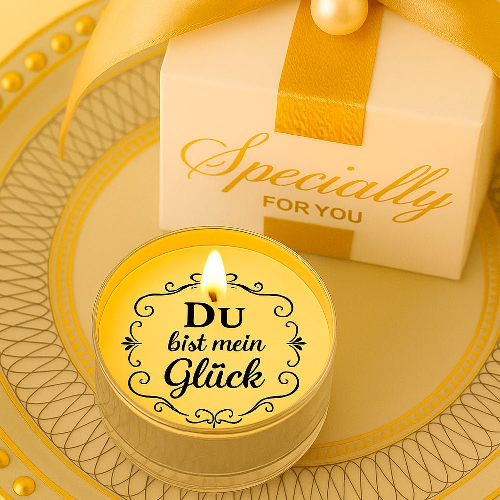 ✨ Glückslicht – Teelicht mit liebevoller Botschaft - Barbarella’s - Sinneszeit