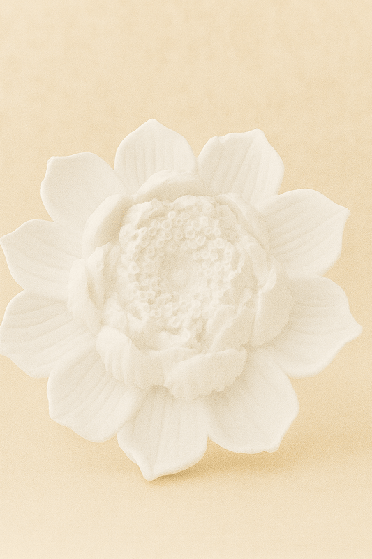 🌸 Handgemachte Lotusblüte aus Gips – dein natürlicher Duftmoment mit getrocknetem Lavendel - Barbarella’s - Sinneszeit