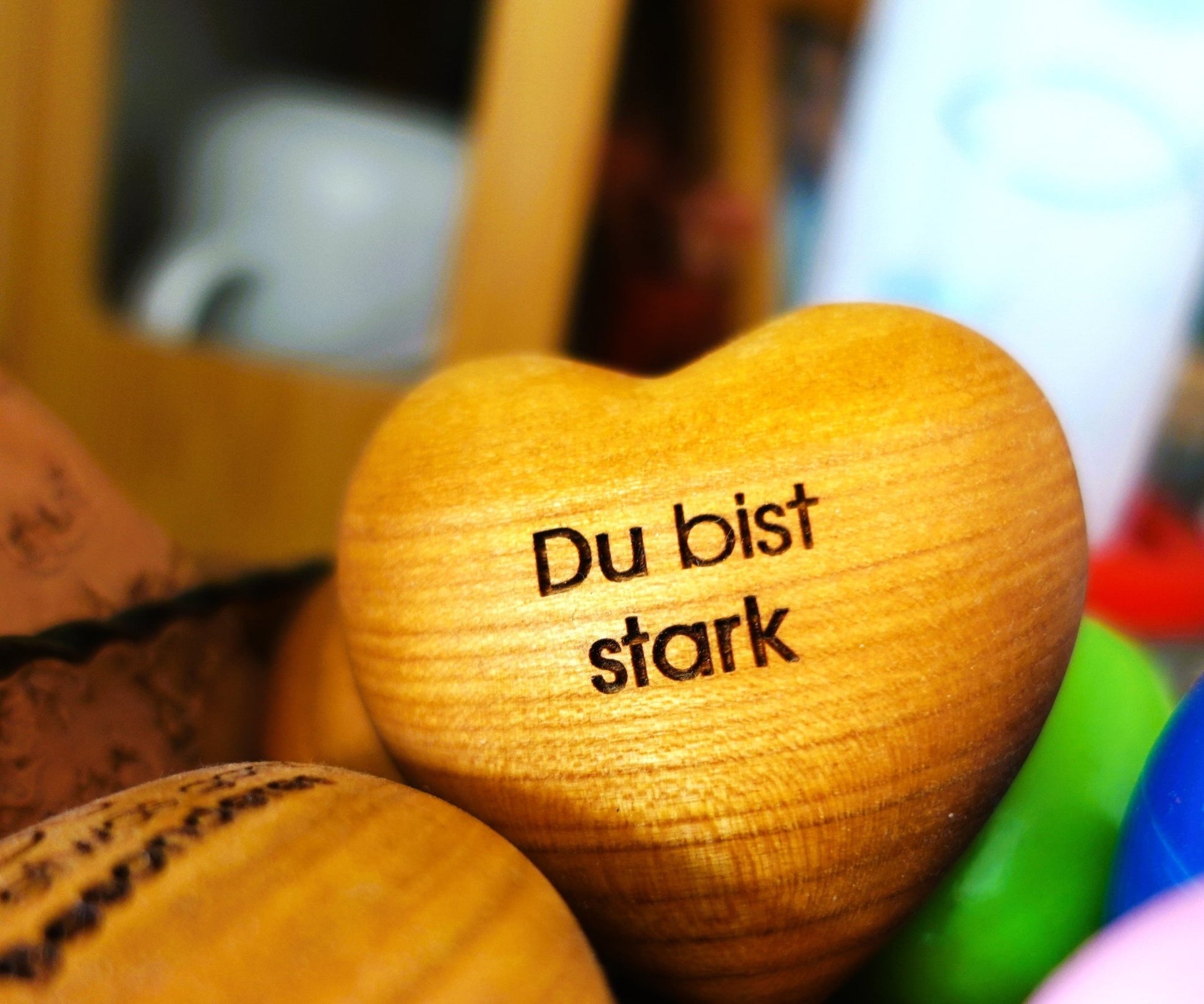 💪 Holzherz „ Du bist stark“ – Ein Herz voller Mut und Zuversicht - Barbarella’s - Sinneszeit