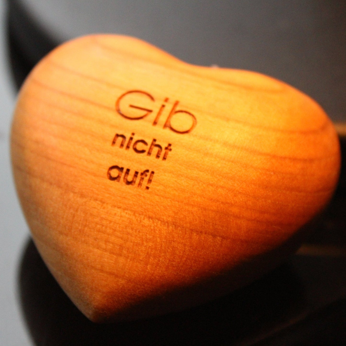 💫 Holzherz „Gib nicht auf!“ – Handschmeichler mit Bedeutung - Barbarella’s - Sinneszeit