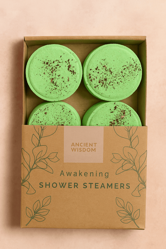 🧘‍♀️ Zen Duschdampfer - Set – „Erwachen der Sinne“ – Wellness Quartett aus Sheffield 🇬🇧 - Barbarella’s - Sinneszeit