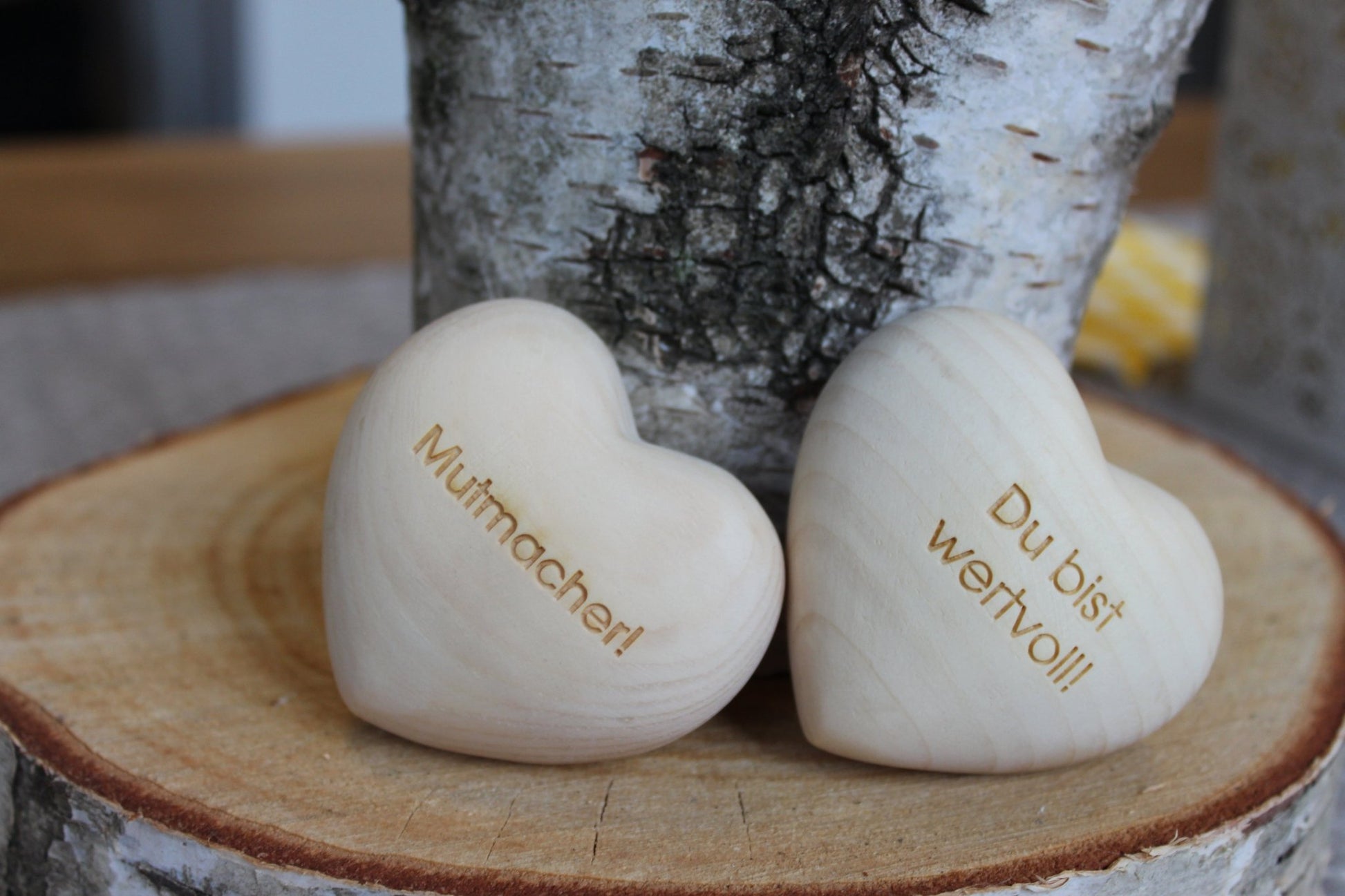 💝Zirbenholzherz „Du bist wertvoll“ – Natürlichkeit, die von Herzen kommt - Barbarella’s - Sinneszeit